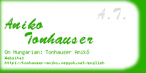 aniko tonhauser business card